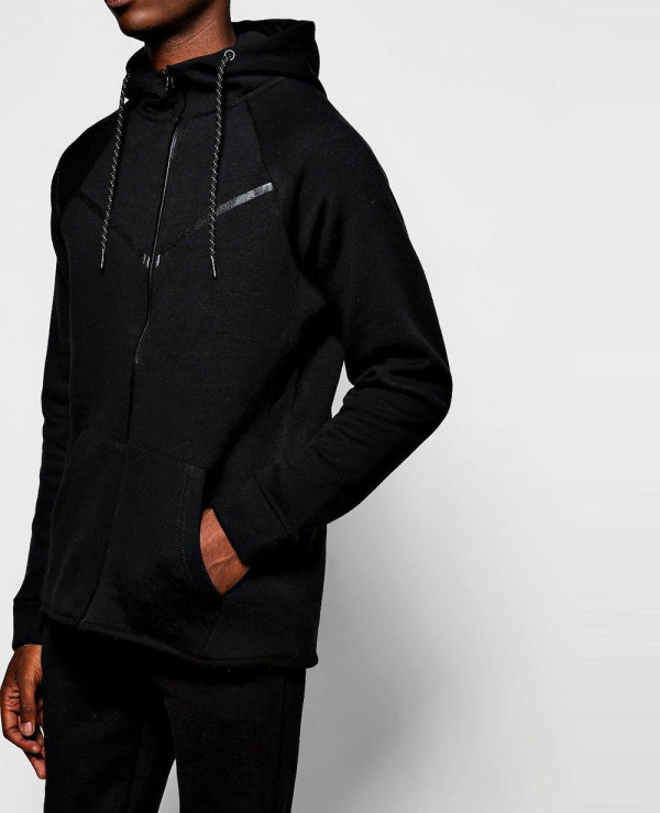 Skinny-Fit-Hooded-Ribbed-Tracksuit