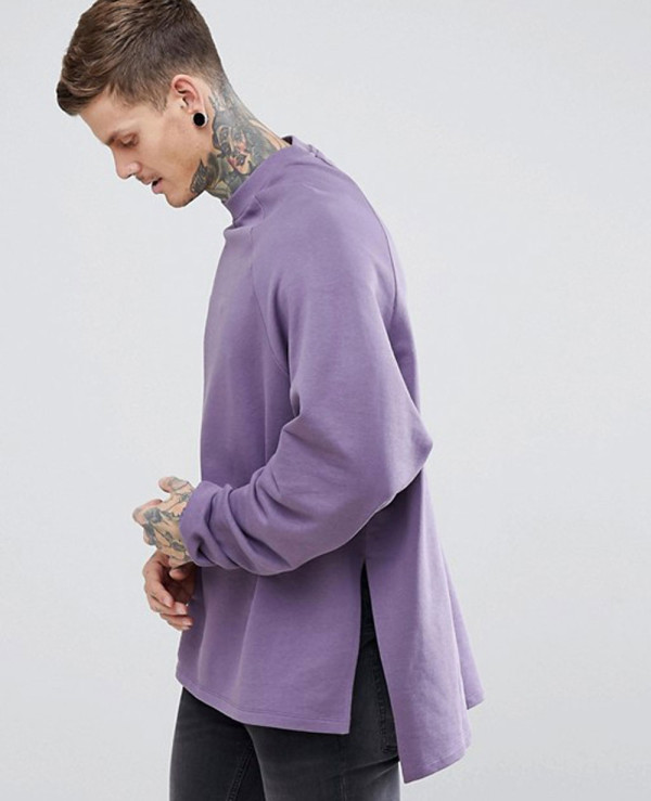 Super-Longline-Oversized-Sweatshirt-With-Side-Splits-&-Dropped-Hem