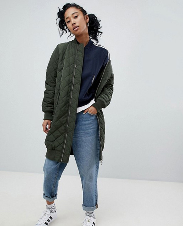 Women Stylish Longline Bomber Varsity Jacket Wholesale